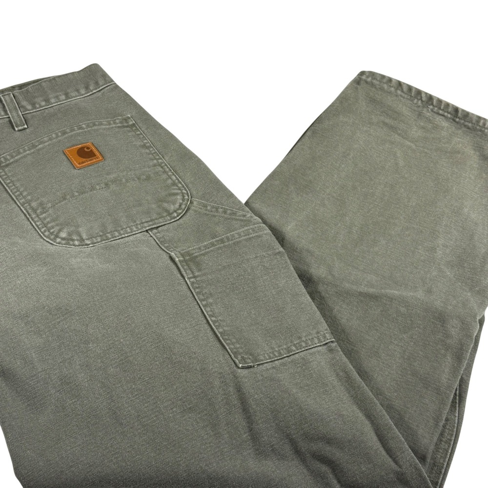 Carhartt Mens Grey Relaxed Fit Carpenter‎ Pants 40x32 Work Utility Gorpcore